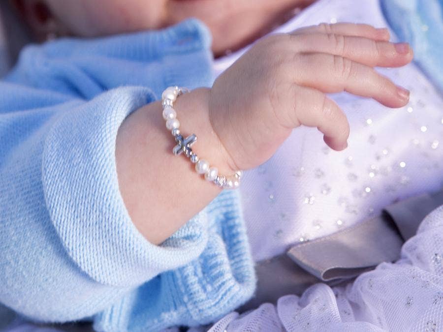 Emily Sterling Silver Cross Bracelet Baptism & Communion Gift