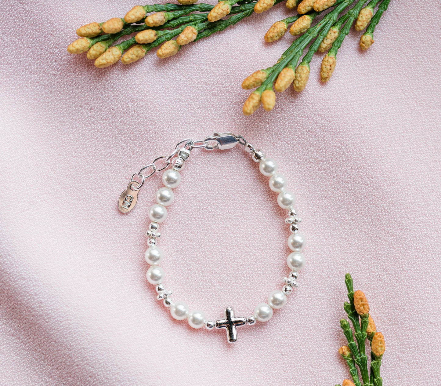 Emily Sterling Silver Cross Bracelet Baptism & Communion Gift