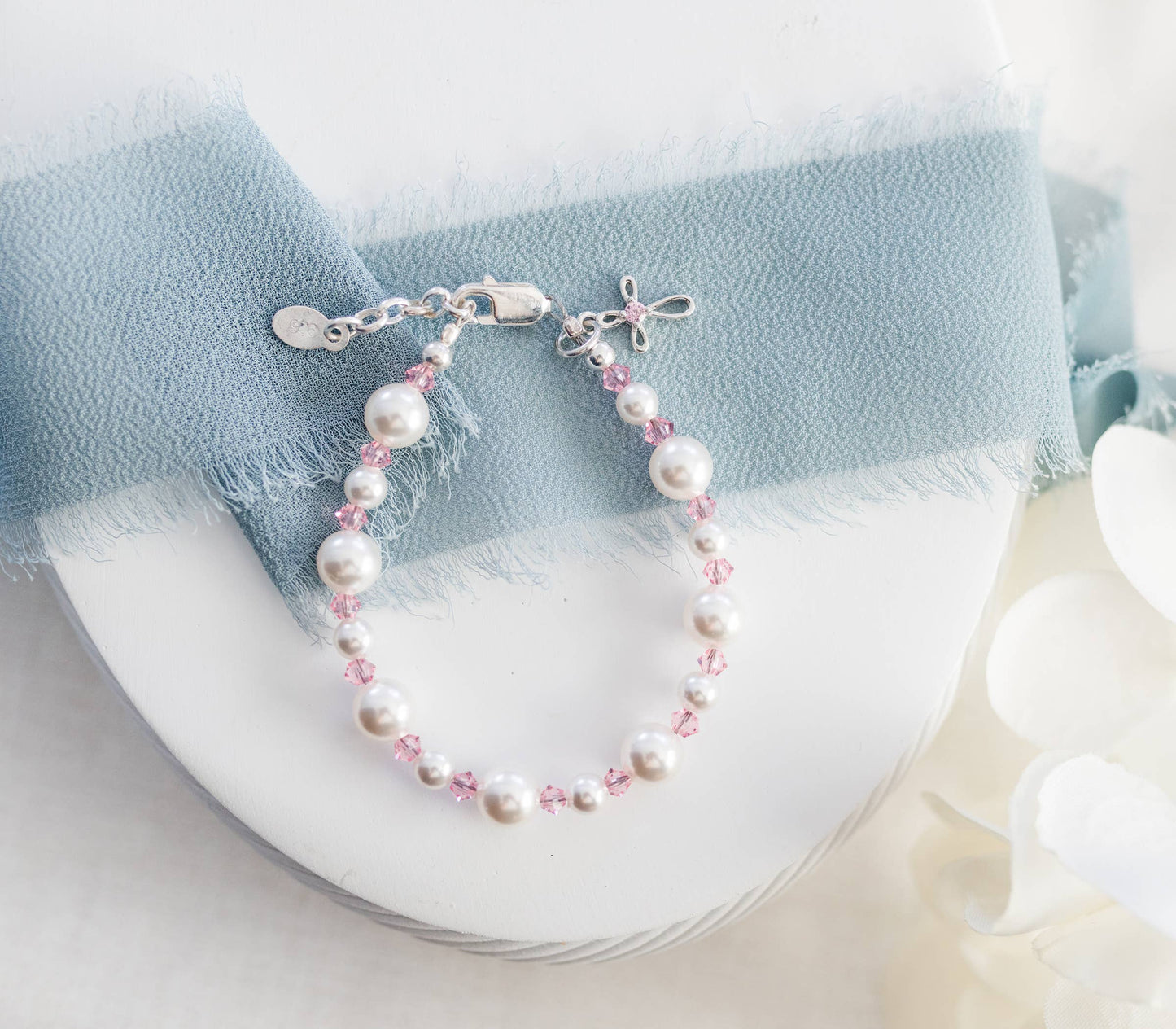 Sterling Silver Cross Bracelet Baptism & First Communion