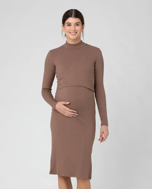 Ruby Rib Nursing Dress